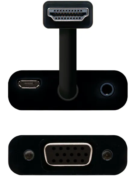 Nanocable 10.16.2001-BK Cable HDMI a SVGA con Audio 10cm Macho/Hembra