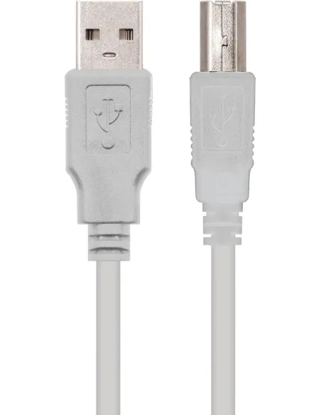 Nanocable 10.01.0103 Cable Impresora USB 2.0 Tipo A/B Macho/Macho 1.8M Beige