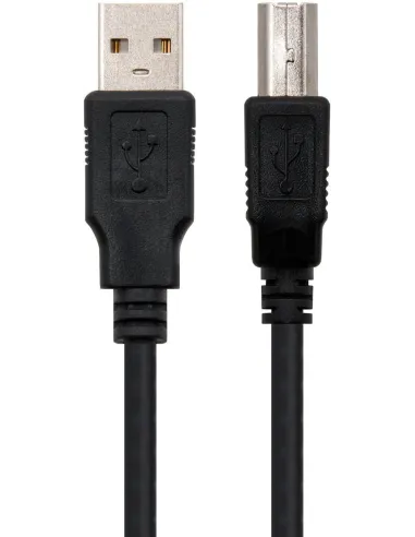 Nanocable 10.01.0102-BK Cable Impresora USB 2.0 Tipo A/B Macho/Macho 1M Negro