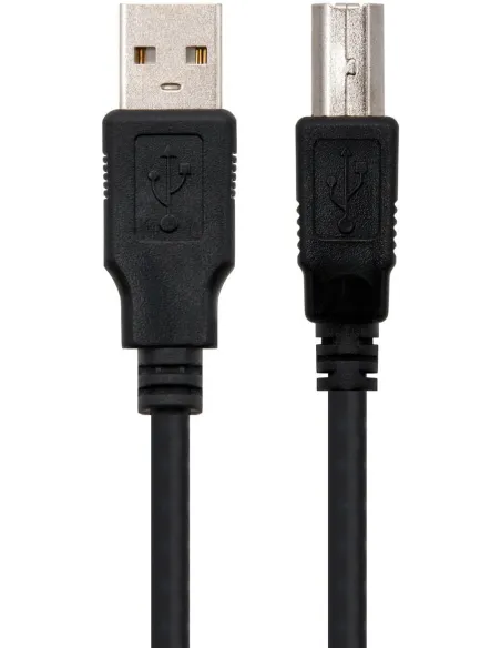 Nanocable 10.01.0102-BK Cable Impresora USB 2.0 Tipo A/B Macho/Macho 1M Negro