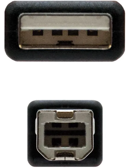 Nanocable 10.01.0102-BK Cable Impresora USB 2.0 Tipo A/B Macho/Macho 1M Negro