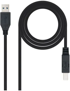 Nanocable 10.01.0802-BK Cable Impresora USB 3.0 Tipo A/B Macho/Macho 2M Negro-AIEACI0036