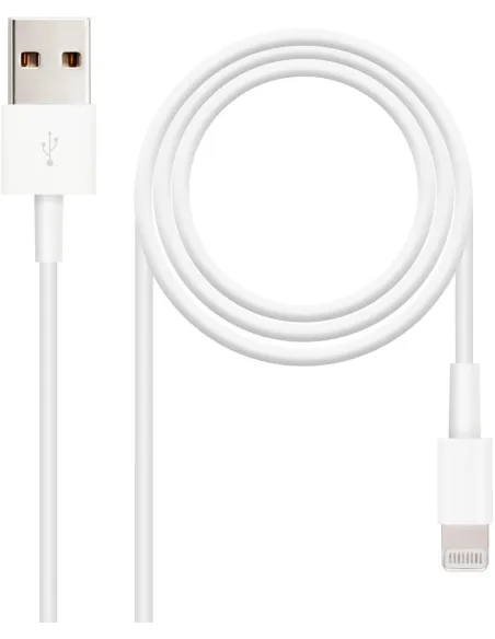 Nanocable 10.10.0401 Cable Lightning a USB 2.0 Macho/Macho 1M Blanco