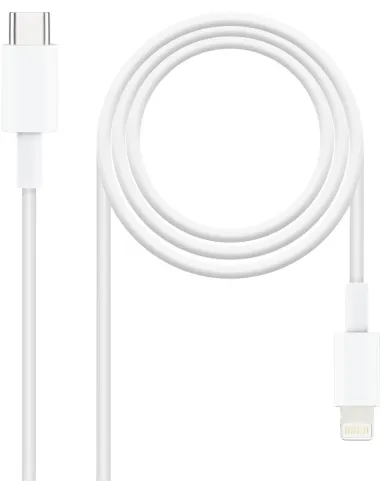 Nanocable 10.10.0600 Cable Lightning a USB-C Macho/Macho 50cm Blanco