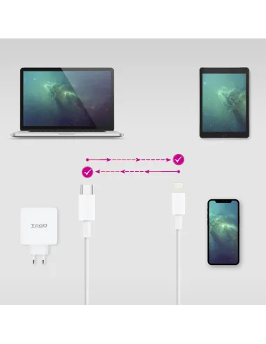 Nanocable 10.10.0600 Cable Lightning a USB-C Macho/Macho 50cm Blanco