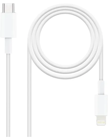 Nanocable 10.10.0602 Cable Lightning a USB-C Macho/Macho 2M Blanco