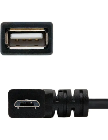 Nanocable 10.01.3600 Conversor de Imagen OTG USB 2.0 Micro-B a USB A Macho/Hembra 15cm Negro