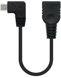 Nanocable 10.01.3600 Conversor de Imagen OTG USB 2.0 Micro-B a USB A Macho/Hembra 15cm Negro-CABL27896