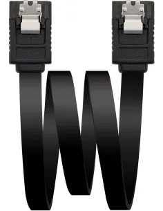 Nanocable 10.18.1001-BK Cable SATA III Datos 6G con Anclajes 50cm Negro-CABL31275