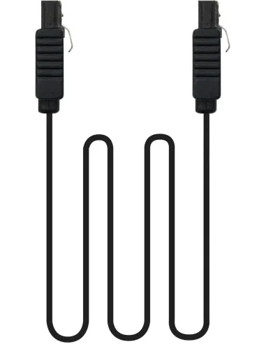 Nanocable 10.18.1001-BK Cable SATA III Datos 6G con Anclajes 50cm Negro