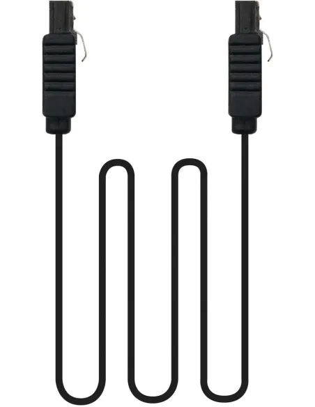 Nanocable 10.18.1001-BK Cable SATA III Datos 6G con Anclajes 50cm Negro