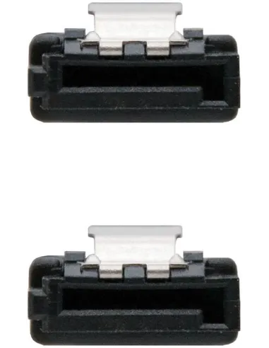 Nanocable 10.18.1001-BK Cable SATA III Datos 6G con Anclajes 50cm Negro