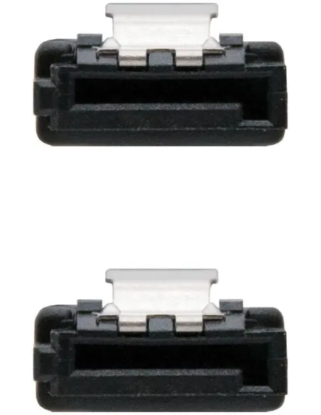Nanocable 10.18.1001-BK Cable SATA III Datos 6G con Anclajes 50cm Negro