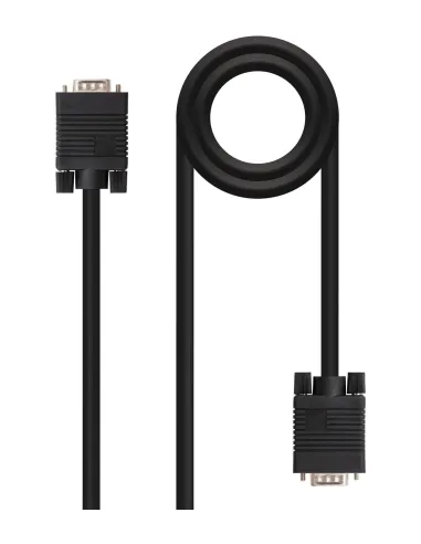 Nanocable 10.15.1305 Cable SVGA para Monitor y Proyector HDB15/M-HDB15/M 5M Negro