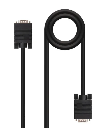 Nanocable 10.15.1305 Cable SVGA para Monitor y Proyector HDB15/M-HDB15/M 5M Negro