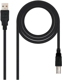 Nanocable 10.01.0103-BK Cable USB 2.0 Impresora Tipo A a Tipo B Macho/Macho 1.8M Negro-CABL31585