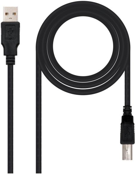 Nanocable 10.01.0103-BK Cable USB 2.0 Impresora Tipo A a Tipo B Macho/Macho 1.8M Negro