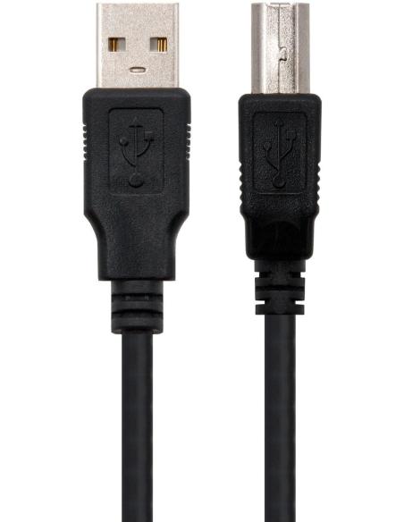 Nanocable 10.01.0103-BK Cable USB 2.0 Impresora Tipo A a Tipo B Macho/Macho 1.8M Negro