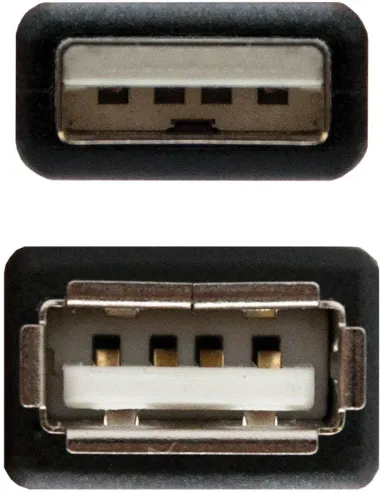 Nanocable 10.01.0204-BK Cable USB 2.0 Tipo A a USB Tipo A Macho/Hembra 3M Negro