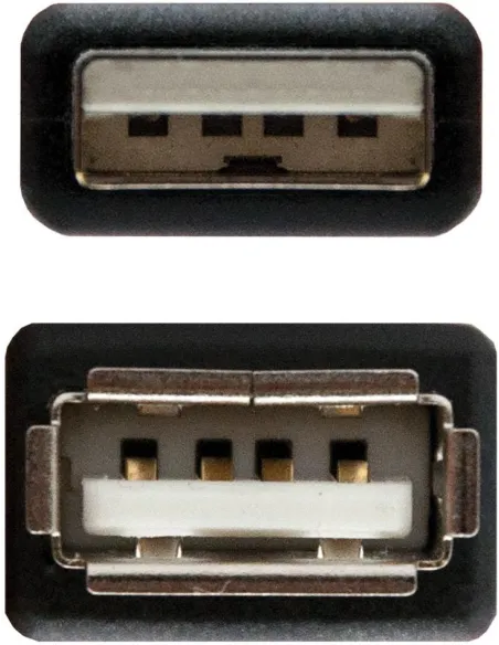Nanocable 10.01.0204-BK Cable USB 2.0 Tipo A a USB Tipo A Macho/Hembra 3M Negro