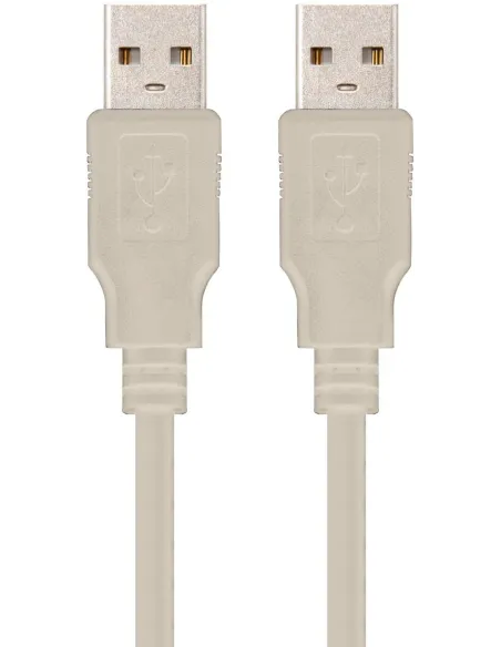 Nanocable 10.01.0303 Cable USB 2.0 Tipo A Macho/Macho 2M Beige
