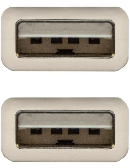 Nanocable 10.01.0303 Cable USB 2.0 Tipo A Macho/Macho 2M Beige