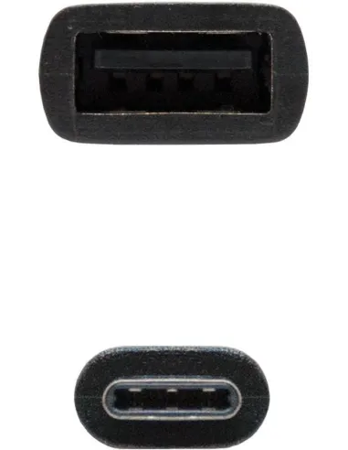 Nanocable 10.01.2400 Conversor de Imagen USB-C a USB-A Macho/Hembra Negro 15cm
