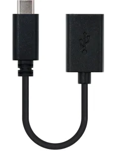 Nanocable 10.01.2400 Conversor de Imagen USB-C a USB-A Macho/Hembra Negro 15cm-APTAPC0835
