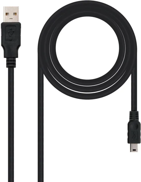 Nanocable 10.01.0403 Cable USB-A 2.0  a Mini-USB B Macho/Macho 3M Negro