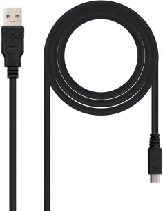 Nanocable 10.01.0501 Cable USB-A 2.0 a Micro-USB Macho/Macho 1.8M Negro-CABL24028