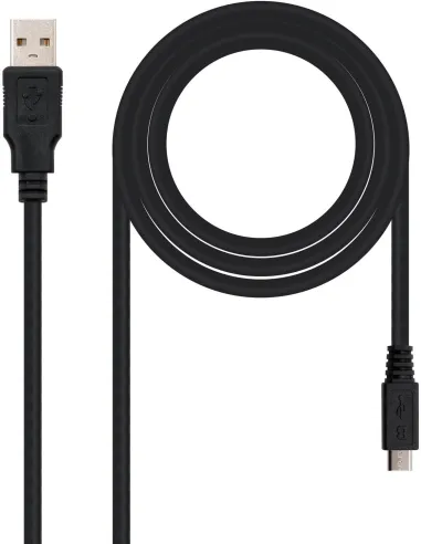 Nanocable 10.01.0501 Cable USB-A 2.0 a Micro-USB Macho/Macho 1.8M Negro