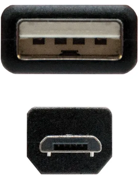 Nanocable 10.01.0501 Cable USB-A 2.0 a Micro-USB Macho/Macho 1.8M Negro