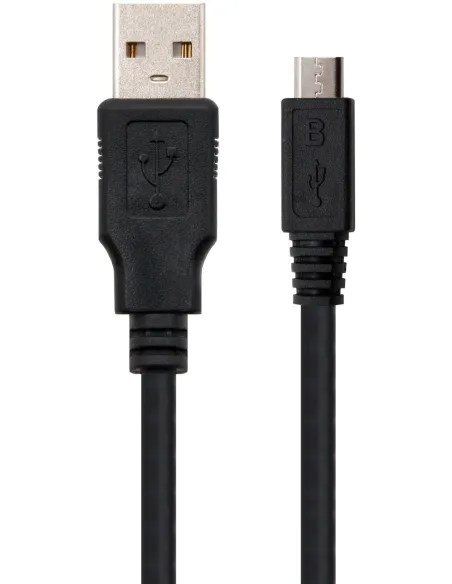 Nanocable 10.01.0500 Cable USB 2.0 USB-A a Micro USB-B Macho/Macho 80cm Negro