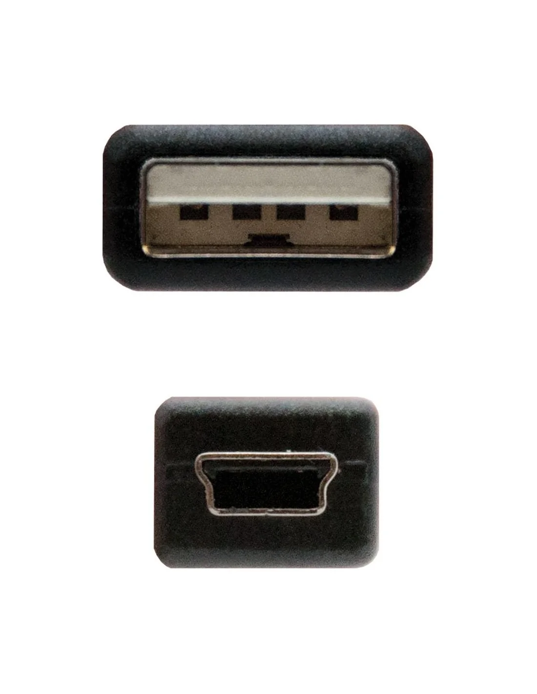 Nanocable 10.01.0402 Cable USB 2.0 USB-A a Mini USB-B Macho/Macho 1.8M Negro