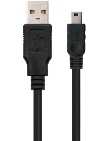 Nanocable 10.01.0401 Cable USB 2.0 USB-A a Mini USB-B Macho/Macho 1M Negro