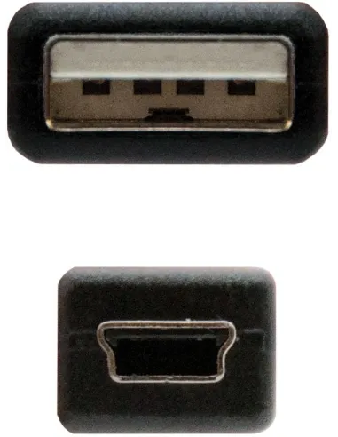Nanocable 10.01.0401 Cable USB 2.0 USB-A a Mini USB-B Macho/Macho 1M Negro