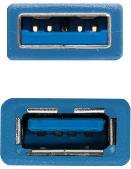Nanocable 10.01.0901-BL Cable USB-A 3.0 a USB-A Macho/Hembra 1M Azul