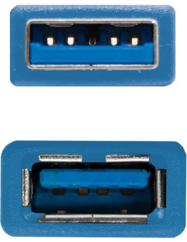 Nanocable 10.01.0901-BL Cable USB-A 3.0 a USB-A Macho/Hembra 1M Azul