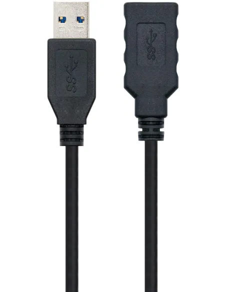Nanocable 10.01.0901-BK Cable USB 3.0 Alargador Macho/Hembra 1M Negro