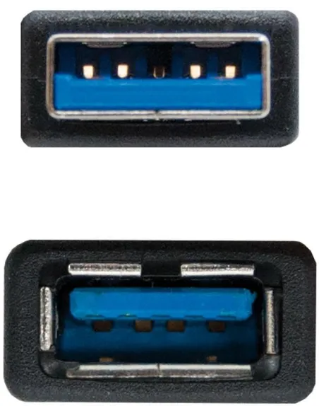 Nanocable 10.01.0901-BK Cable USB 3.0 Alargador Macho/Hembra 1M Negro