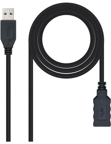 Nanocable 10.01.0901-BK Cable USB 3.0 Alargador Macho/Hembra 1M Negro