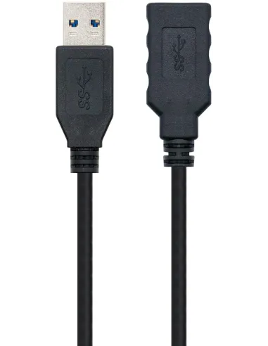 Nanocable 10.01.0901-BK Cable USB 3.0 Alargador Macho/Hembra 1M Negro