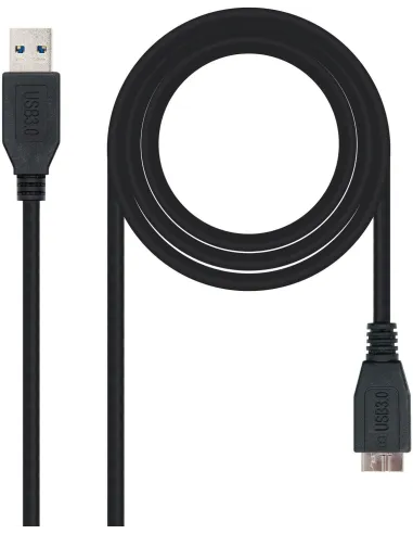 Nanocable 10.01.1101-BK Cable USB-A 3.0 a Micro USB-B Macho/Macho 1M Negro