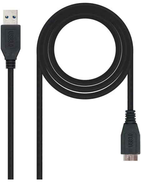 Nanocable 10.01.1101-BK Cable USB-A 3.0 a Micro USB-B Macho/Macho 1M Negro