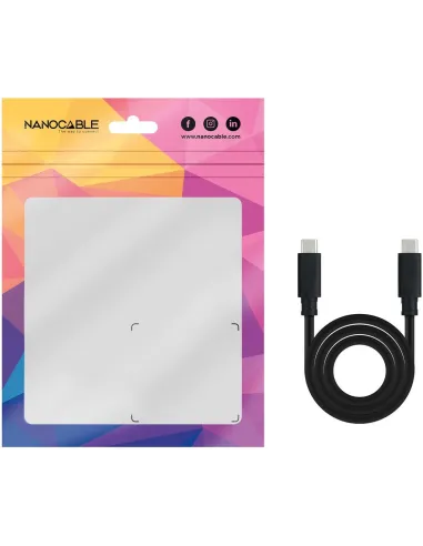 Nanocable 10.01.4102 Cable USB-C 3.1 Macho/Macho 2M Negro
