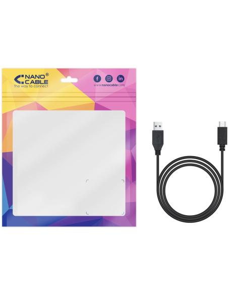 Nanocable 10.01.4000 Cable USB 3.1 Gen 2 a USB-C Macho/Macho 50cm Negro