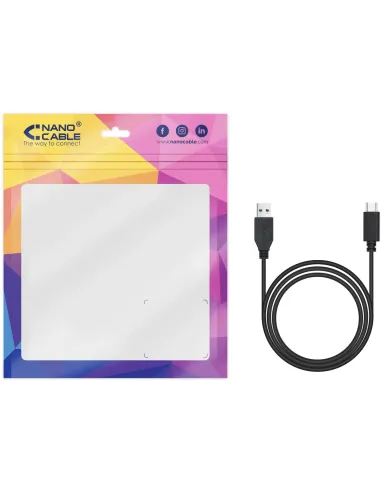 Nanocable 10.01.4001-L150 Cable USB 3.1 Gen2 a USB-C Macho/Macho 1.5M Negro