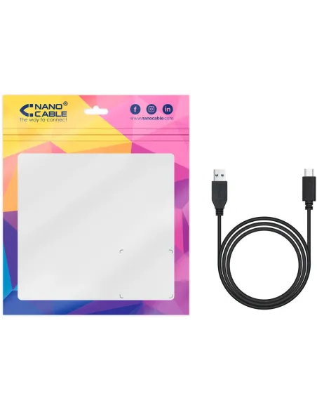 Nanocable 10.01.4002 Cable USB-C 3.1 Gen2 2M Negro