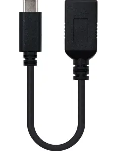 Nanocable 10.01.4201 Conversor de Imagen USB-C a USB-A Macho/Hembra 15 cm Negro-CABL41648