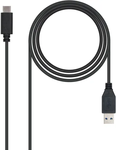Nanocable 10.01.4001 Cable USB-C 3.1 a USB-A Macho/Macho 1M Negro